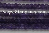 CRB101 15.5 inches 2.5*4mm faceted rondelle amethyst beads