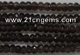 CRB103 15.5 inches 2.5*4mm faceted rondelle smoky quartz beads