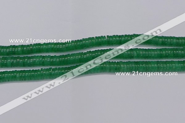 CRB1032 15.5 inches 2*6mm heishi green aventurine beads wholesale