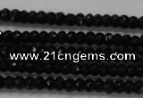 CRB104 15.5 inches 2.5*4mm faceted rondelle black agate beads