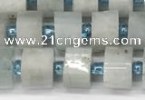 CRB1050 15.5 inches 4*6mm - 5*6mm faceted tyre aquamarine beads