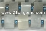 CRB1052 15.5 inches 7*9mm - 8*10mm faceted tyre aquamarine beads