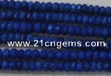 CRB106 15.5 inches 2.5*4mm faceted rondelle dyed turquoise beads