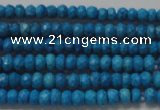 CRB107 15.5 inches 2.5*4mm faceted rondelle dyed turquoise beads