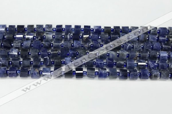 CRB1072 15.5 inches 4*6mm - 5*6mm faceted tyre sodalite beads