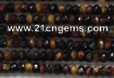 CRB108 15.5 inches 2.5*4mm faceted rondelle red & yellow tiger eye beads