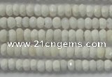 CRB109 15.5 inches 2.5*4mm faceted rondelle white agate beads