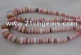 CRB1106 15.5 inches 5*8mm - 9*18mm rondelle pink opal beads