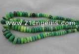 CRB1108 15.5 inches 5*8mm - 9*18mm rondelle grass agate beads