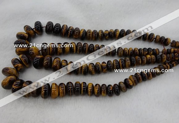 CRB1115 15.5 inches 5*8mm - 9*18mm rondelle tiger eye beads