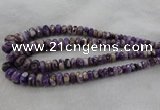 CRB1122 15.5 inches 5*8mm - 9*18mm faceted rondelle dogtooth amethyst beads