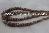 CRB1132 15.5 inches 5*8mm - 9*18mm faceted rondelle moonstone beads