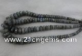 CRB1134 15.5 inches 5*8mm - 9*18mm faceted rondelle labradorite beads