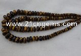 CRB1135 15.5 inches 5*8mm - 9*18mm faceted rondelle tiger eye beads