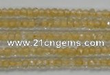 CRB114 15.5 inches 3*4.5mm faceted rondelle citrine gemstone beads