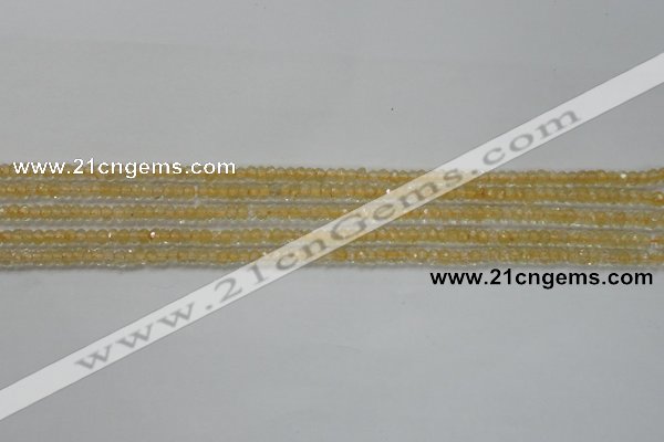 CRB114 15.5 inches 3*4.5mm faceted rondelle citrine gemstone beads