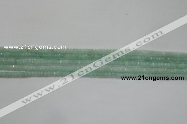 CRB115 15.5 inches 3*4.5mm faceted rondelle amazonite beads