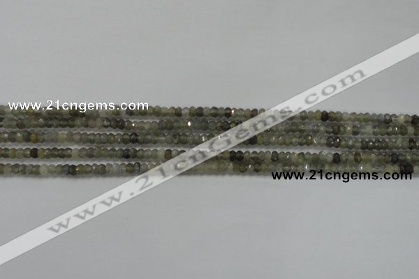 CRB118 15.5 inches 3*5mm faceted rondelle labradorite beads