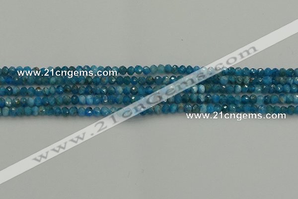 CRB1203 15.5 inches 3*4mm faceted rondelle apatite beads