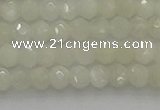 CRB1211 15.5 inches 4*6mm faceted rondelle white moonstone beads