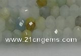 CRB1212 15.5 inches 4*6mm faceted rondelle aquamarine beads