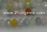 CRB1213 15.5 inches 4*6mm faceted rondelle morganite beads