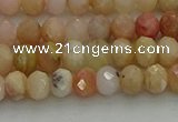 CRB1215 15.5 inches 4*6mm faceted rondelle pink opal beads