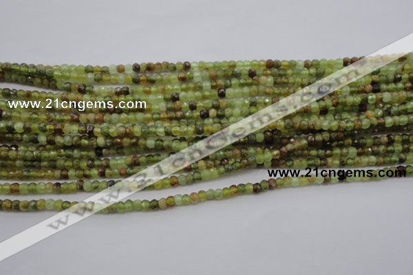 CRB122 15.5 inches 2.5*3.5mm faceted rondelle green garnet beads