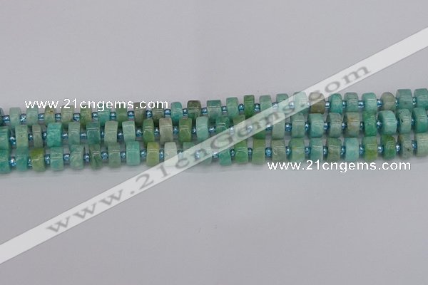 CRB1231 15.5 inches 5*8mm tyre amazonite gemstone beads