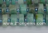 CRB1232 15.5 inches 6*10mm tyre amazonite gemstone beads