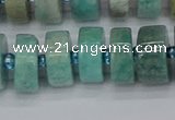 CRB1233 15.5 inches 6*12mm tyre amazonite gemstone beads