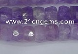 CRB1271 15.5 inches 5*8mm faceted rondelle lavender amethyst beads