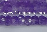 CRB1275 15.5 inches 5*8mm faceted rondelle lavender amethyst beads