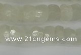 CRB1279 15.5 inches 5*8mm faceted rondelle white moonstone beads