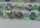 CRB1286 15.5 inches 4*6mm faceted rondelle fluorite beads