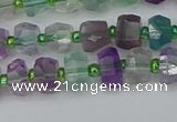 CRB1287 15.5 inches 5*8mm faceted rondelle fluorite beads