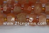 CRB1291 15.5 inches 5*8mm faceted rondelle moonstone beads