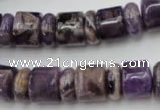 CRB130 15.5 inches 6*12mm & 10*12mm rondelle dogtooth amethyst beads