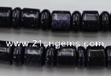 CRB132 15.5 inches 6*12mm & 10*12mm rondelle blue goldstone beads