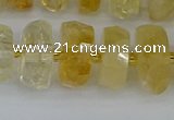 CRB1323 15.5 inches 7*14mm faceted rondelle citrine beads
