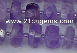 CRB1331 15.5 inches 6*10mm faceted rondelle lavender amethyst beads