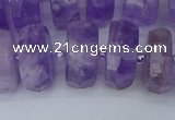 CRB1334 15.5 inches 8*16mm faceted rondelle lavender amethyst beads