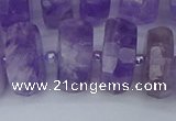 CRB1335 15.5 inches 8*18mm faceted rondelle lavender amethyst beads