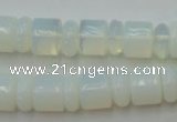 CRB135 15.5 inches 6*12mm & 10*12mm rondelle opal beads