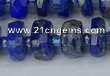 CRB1395 15.5 inches 8*18mm faceted rondelle lapis lazuli beads