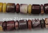 CRB141 15.5 inches 6*12mm & 10*12mm rondelle mookaite jasper beads