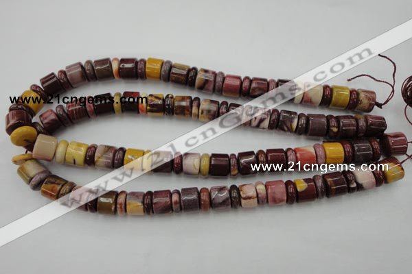 CRB141 15.5 inches 6*12mm & 10*12mm rondelle mookaite jasper beads