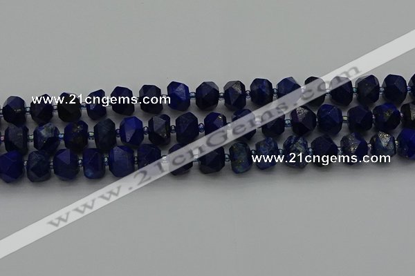 CRB1451 15.5 inches 8*10mm faceted rondelle lapis lazuli beads