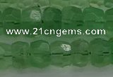 CRB1460 15.5 inches 6*10mm faceted rondelle green fluorite beads