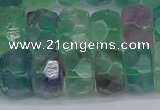 CRB1466 15.5 inches 6*12mm faceted rondelle fluorite beads